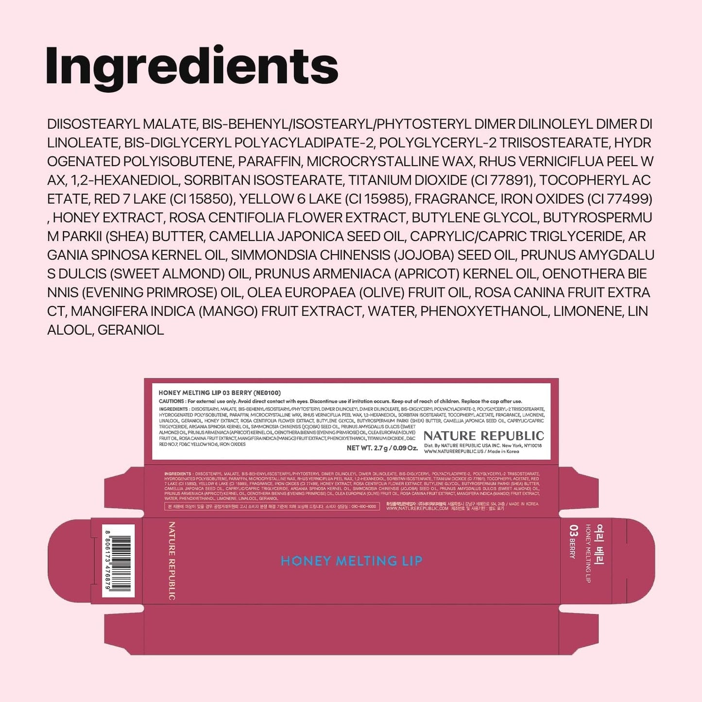 HONEY MELTING LIP (03 BERRY) SOFT LIP STICK, Korean Lip, Lip Gloss, Glow Lip, Glossy, Lip Balm, Lip Crayon, Jelly Gloss, Lip Pen, Tint, Korean Make Up