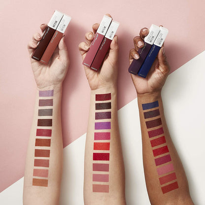 Super Stay Matte Ink Liquid Lipstick Makeup, Long Lasting High Impact Color, up to 16H Wear, Composer, Cherry Brown, 1 Count, Packaging May Vary